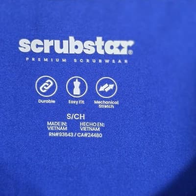 Scrubstar Women's Small Royal Blue S/S Scrub Top - Thumbnail 3