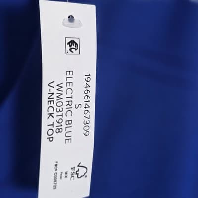 Scrubstar Women's Small Royal Blue S/S Scrub Top - Thumbnail 4