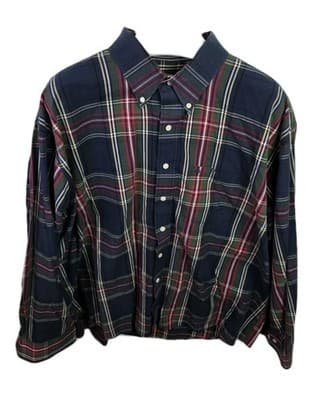 IZOD Men's XXL Multicolored Plaid Long Sleeve Shirt Button Up Shirt - Image 1