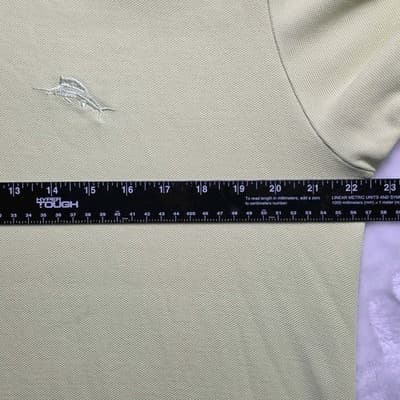 Tommy Bahama Men's Large Lime Green Short Sleeve Polo Golf Shirt - Thumbnail 6