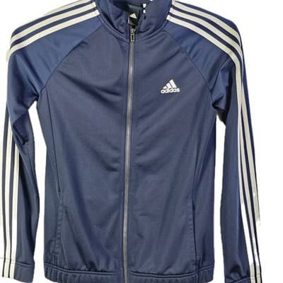 Adidas Jacket Small Blue/White Full Zip Jacket - Image 1