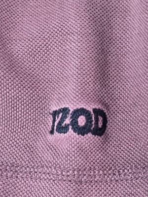 Vintage Izod Jeans Men's Large Rock Washed Lavender Short Sleeve Shirt - Thumbnail 5