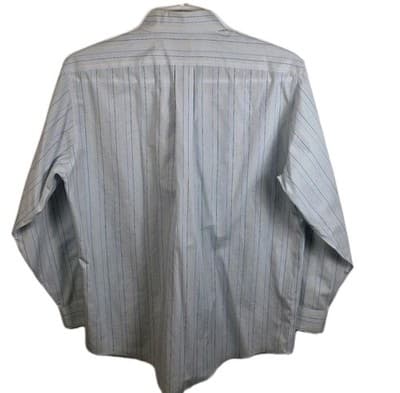 Brooks Brothers 346 Men's 16 1/2-4/5 Cotton Blue Long Sleeve Shirt - Thumbnail 5