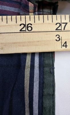 IZOD Men's XXL Multicolored Plaid Long Sleeve Shirt Button Up Shirt - Thumbnail 5