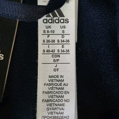 Adidas Jacket Small Blue/White Full Zip Jacket - Thumbnail 3