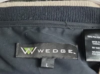 Wedge Men’s Large Black Golf V- Neck Windbreaker - Thumbnail 3