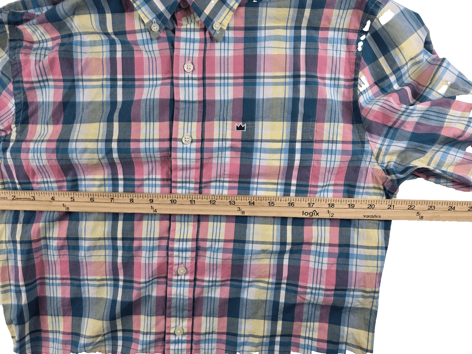Crown And Ivy Men’s Small Classic Fit Multicolored Long Sleeve Button Down Shirt - Thumbnail 6
