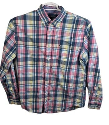 Crown And Ivy Men’s Small Classic Fit Multicolored Long Sleeve Button Down Shirt - Image 1