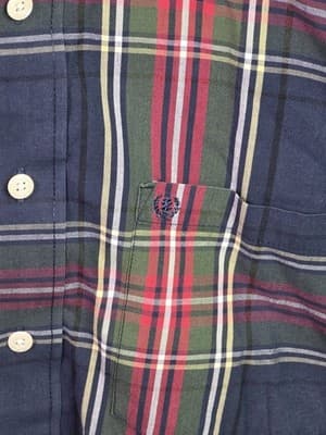 IZOD Men's XXL Multicolored Plaid Long Sleeve Shirt Button Up Shirt - Thumbnail 3