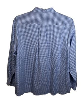 Daniel Cremieux Mens XL Blue Checkered Button Up Long Sleeve Shirt - Thumbnail 5