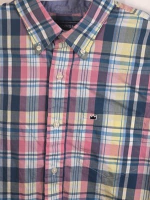 Crown And Ivy Men’s Small Classic Fit Multicolored Long Sleeve Button Down Shirt - Thumbnail 2