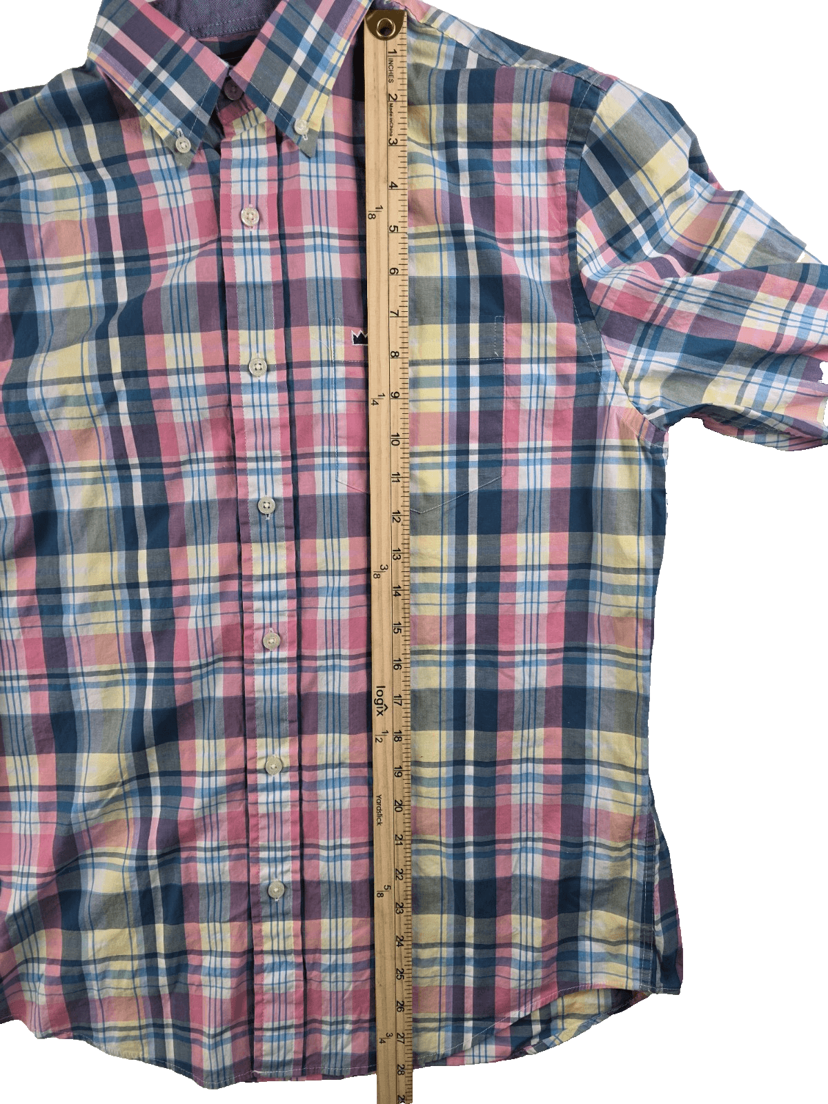 Crown And Ivy Men’s Small Classic Fit Multicolored Long Sleeve Button Down Shirt - Thumbnail 7