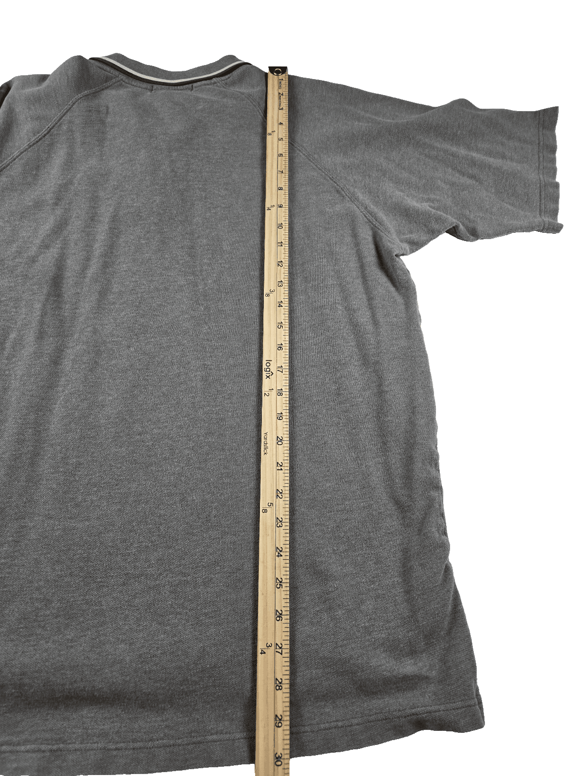 Izod Mens Large Gray Short Sleeve Polo Shirt - Thumbnail 6