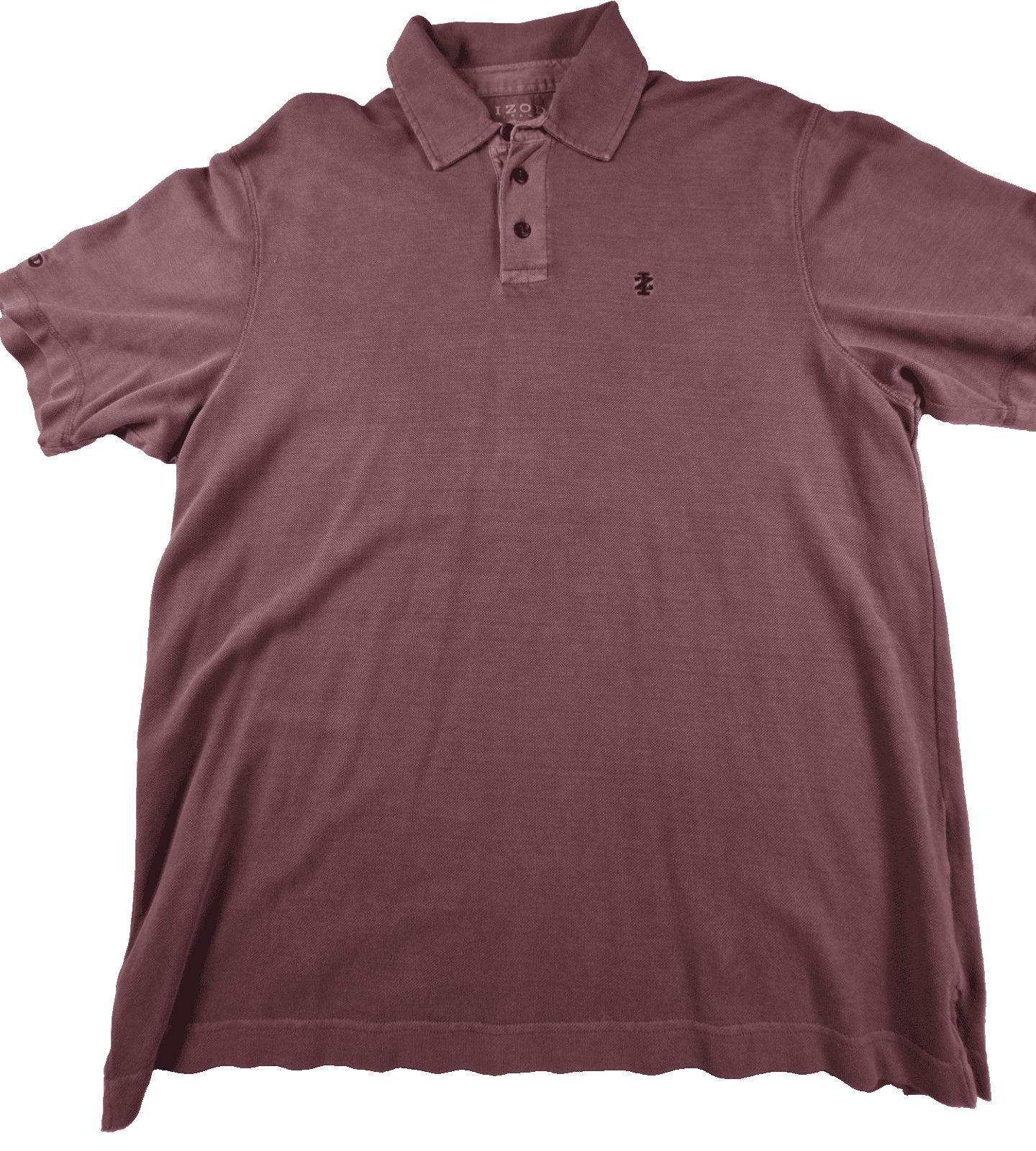 Vintage Izod Jeans Men's Large Rock Washed Lavender Short Sleeve Shirt - Image 1