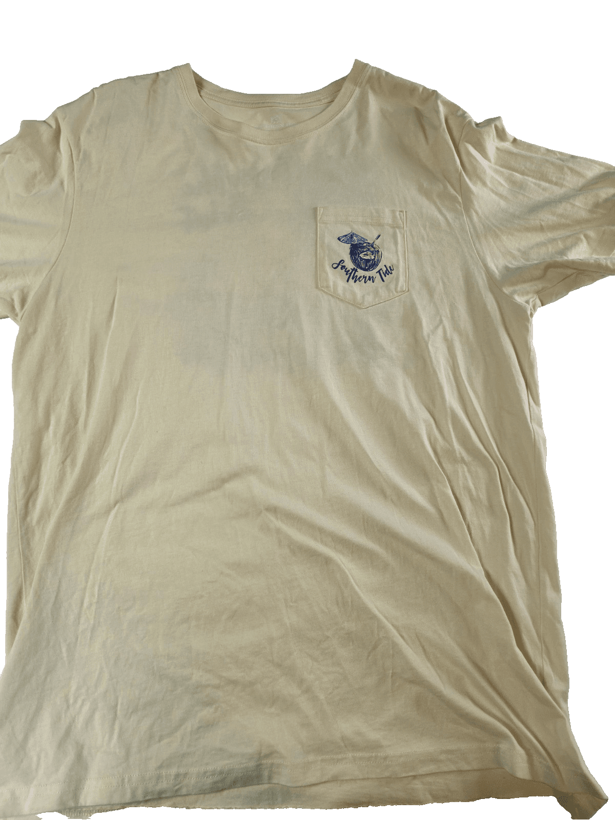Southern Tide Unisex Adult Size Large Yellow Short Sleeve Shirt - Image 1