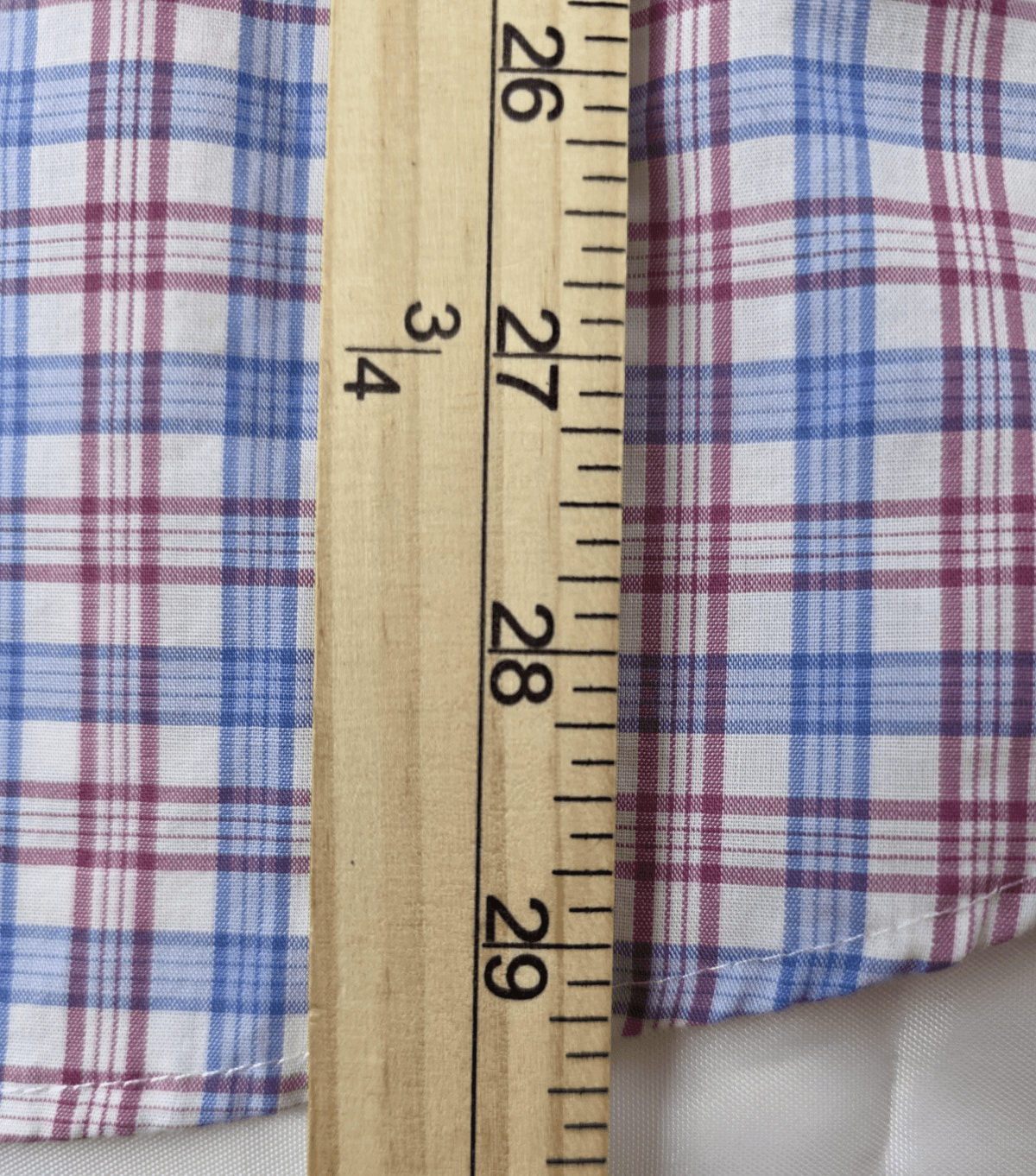 Izod Men's 16-16.5 34/35 Blue Check Shirt Long Sleeve Button Down Shirt - Thumbnail 8