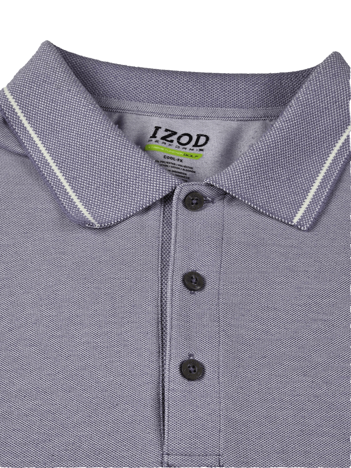 IZOD Men’s Advantage Men's XXL Lavender Extreme Performance Cool-Fx Golf Shirt - Thumbnail 2