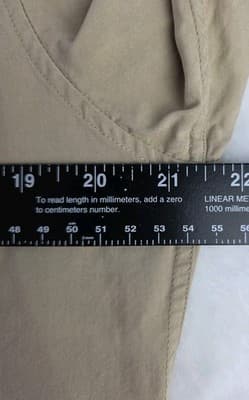 Calvin Klein Men's Medium 100% Silk Tan Long Sleeve Shirt - Thumbnail 4