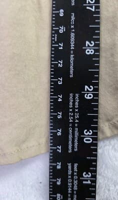 Calvin Klein Men's Medium 100% Silk Tan Long Sleeve Shirt - Thumbnail 6