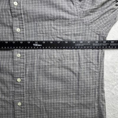 Polo Ralph Lauren Size L Custom Fit Grey Button Down Shirt - Thumbnail 4