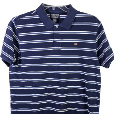 Vtg Polo Jeans Company Men's XL Blue Nautical Short Sleeve Shirt - Image 1