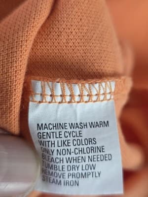 IZOD Men's Medium Silk Wash Orange Short Sleeve Shirt - Thumbnail 4