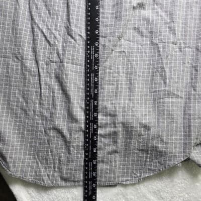 Polo Ralph Lauren Size L Custom Fit Grey Button Down Shirt - Thumbnail 7