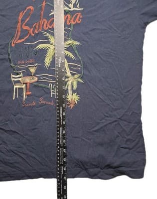 Tommy Bahama Men’s Large Navy Blue Silk Poker Pirate Camp Button Down Shirt - Thumbnail 9