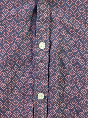 Murano Men's Medium Slim Fit 100% Linen Floral Long Sleeve Shirt - Thumbnail 2