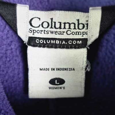 Columbia LSU Tigers Women’s Large Purple Full Zip Long Sleeve Fleece Jacket - Thumbnail 3