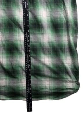 Ariat Rebar Men's Large Green Plaid Short Sleeve Workwear Button Down Shirt - Thumbnail 12