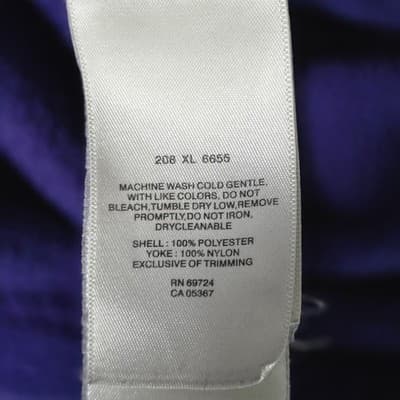 Columbia LSU Tigers Women’s Large Purple Full Zip Long Sleeve Fleece Jacket - Thumbnail 5