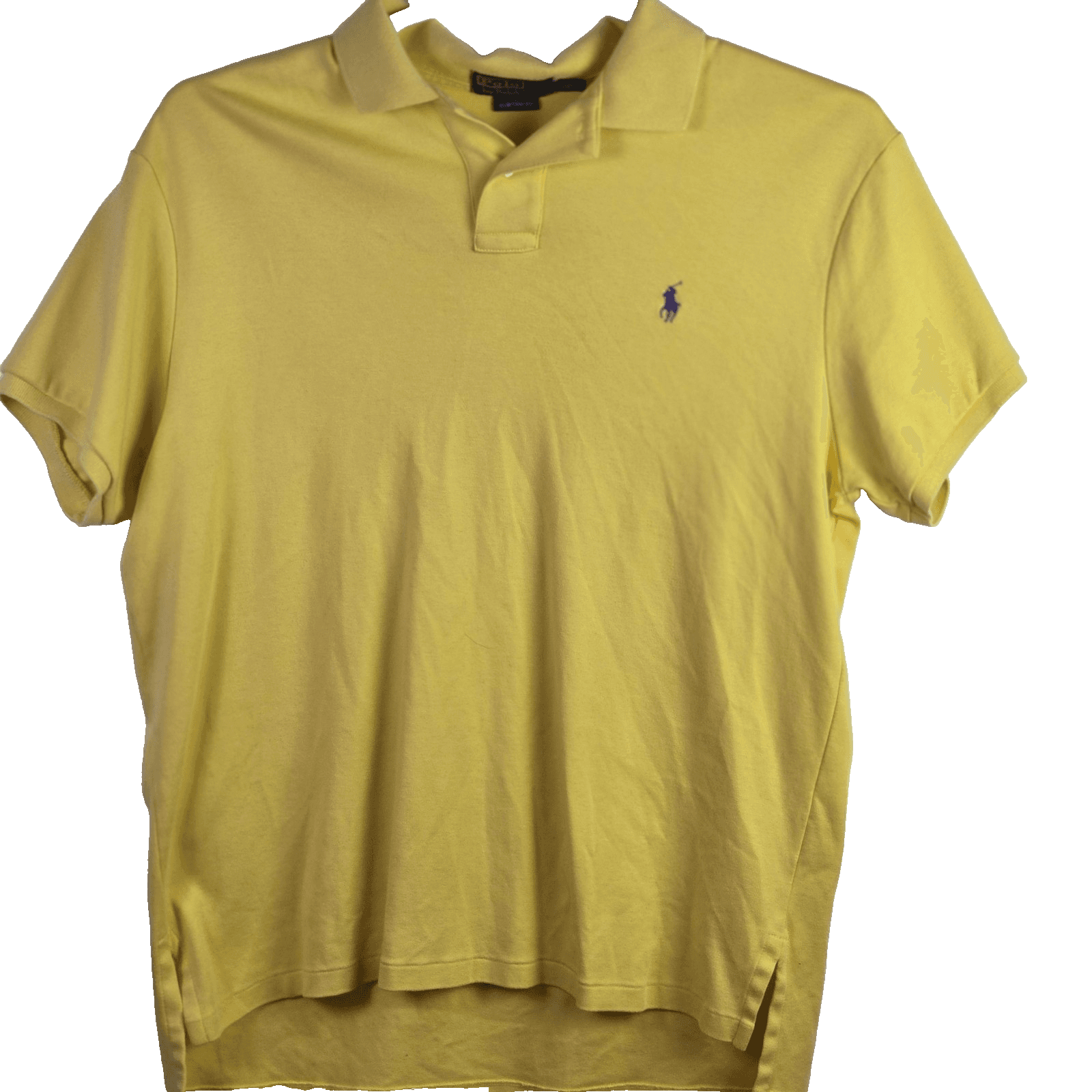Polo Ralph Lauren Men’s Large Yellow Custom Fit Knit Short Sleeve Shirt - Thumbnail 2