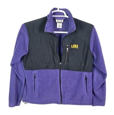 Columbia LSU Tigers Women’s Large Purple Full Zip Long Sleeve Fleece Jacket - Thumbnail 4