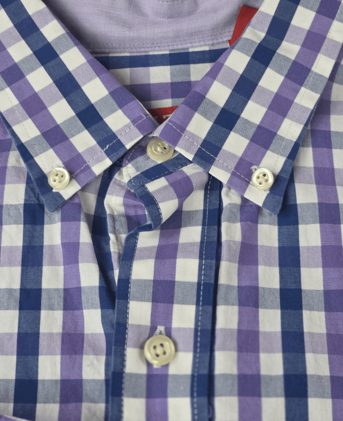 IZOD Men's XXL Purple Plaid Multicolored Long Sleeve Button Up Shirt - Thumbnail 2