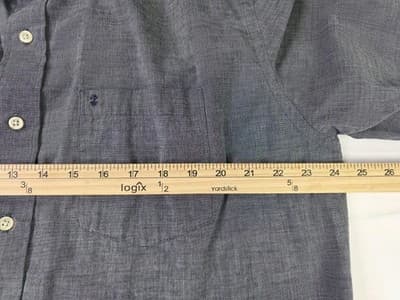 IZOD Men’s XL Gray Long Sleeve Button Down Shirt - Thumbnail 5