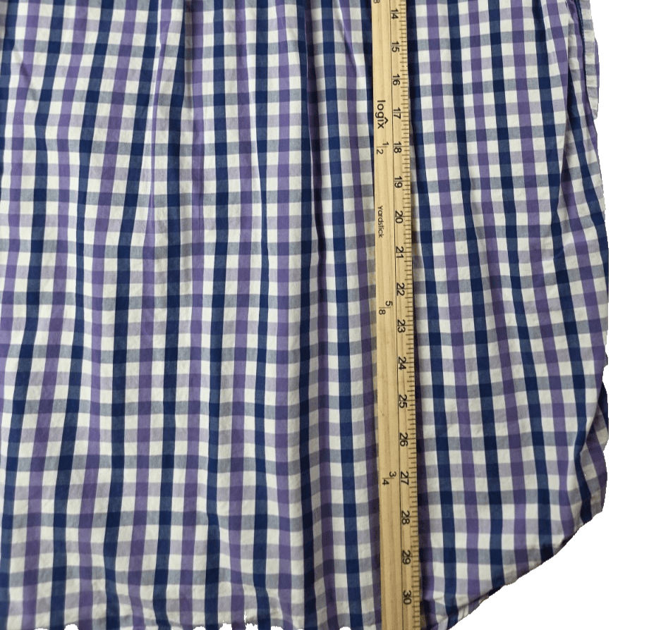 IZOD Men's XXL Purple Plaid Multicolored Long Sleeve Button Up Shirt - Thumbnail 7