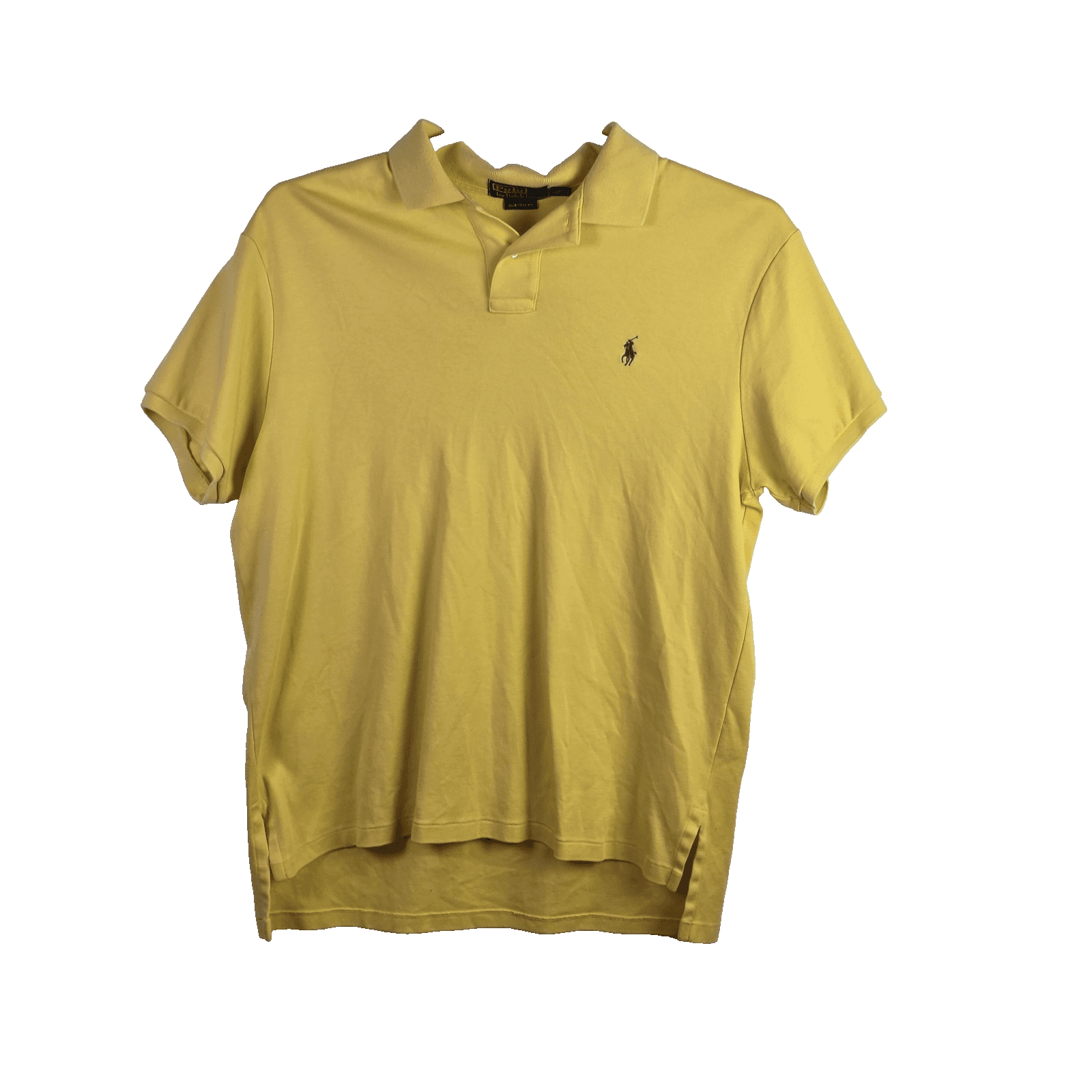 Polo Ralph Lauren Men’s Large Yellow Custom Fit Knit Short Sleeve Shirt - Image 1