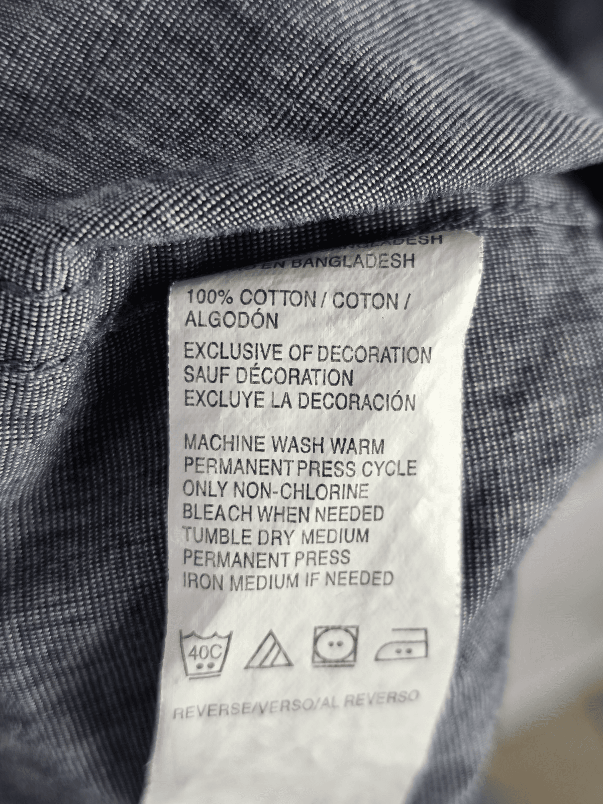IZOD Men’s XL Gray Long Sleeve Button Down Shirt - Thumbnail 4