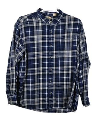 Red Head Men's XXL Blue Plaid Long Sleeve Button Up Shirt - Image 1
