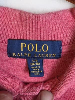 Polo Ralph Lauren Youth L/G (14-16) Red Short Sleeve Shirt - Thumbnail 4