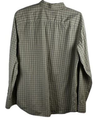 Eddie Bauer Men's XL- Tall Green Plaid Wrinkle Resistant Button Up Shirt - Thumbnail 5