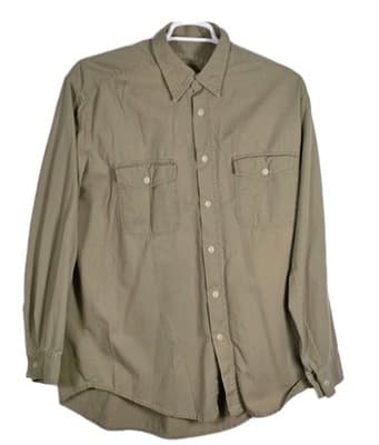 Levi's Strauss Mens Medium Tan Heavy Long Sleeve Button Up Shirt - Image 1