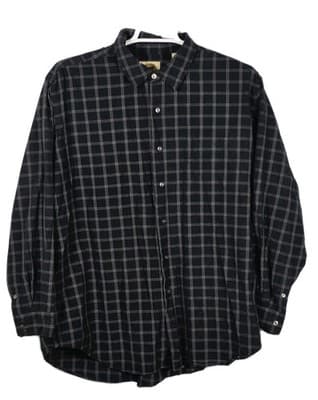 Pusser's West Indies Men's XL Windowpane Silk And Cotton Long Sleeve Shirt - Image 1