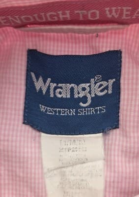 Wrangler Shirt Men's Medium Pink Breast Cancer Long-Sleeve Button Up Shirt - Thumbnail 5