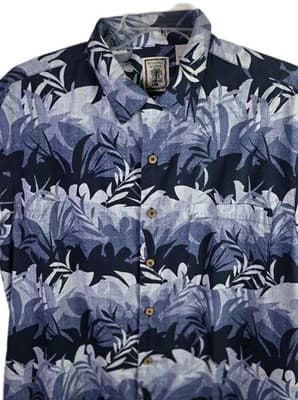 Roundtree & Yorke Men's Large Hawaiian Tropical Short Sleeve Shirt - Thumbnail 3