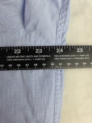 Jack Lipson Men's 16.5 Blue Long Sleeve Button Up Shirt - Thumbnail 7