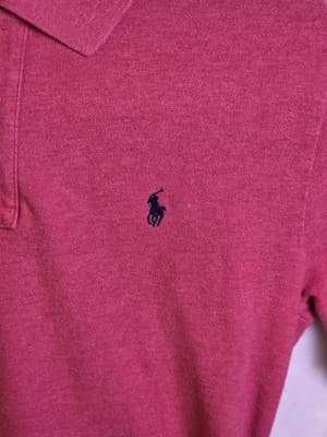 Polo Ralph Lauren Youth L/G (14-16) Red Short Sleeve Shirt - Thumbnail 3