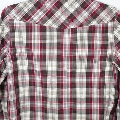 Vintage Levi's Mens Small Plaid Pearl Snaps Western Long Sleeve Button Up Shirt - Thumbnail 8