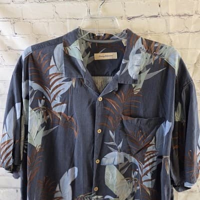 Tommy Bahama Men’s 2XB Hawaiian Tropical Short Sleeve Silk Shirt - Thumbnail 3